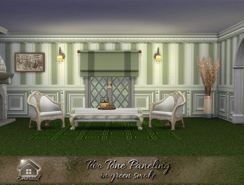 Two Tone Paneling in green smoke