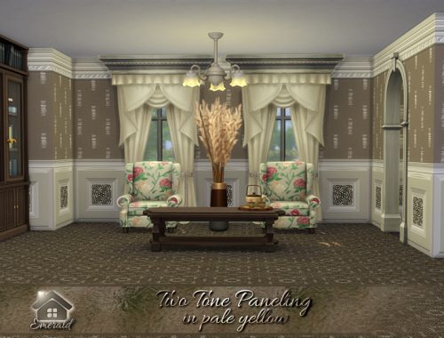 Two Tone Paneling in pale yellow