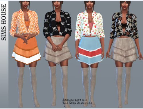 Unbuttoned printed blouse