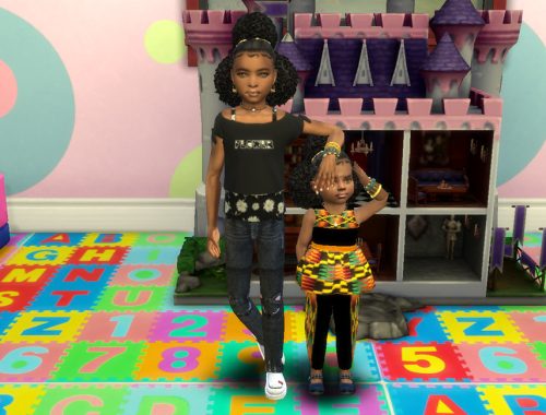 Updo Afro Puffs - Child