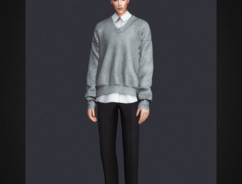 V-Neck Sweater & Shirt II at Gorilla