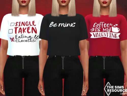 Valentine's Day Printed Crop Tops