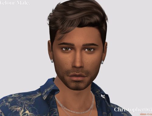 Velour Earrings Male
