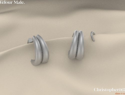 Velour Earrings Male
