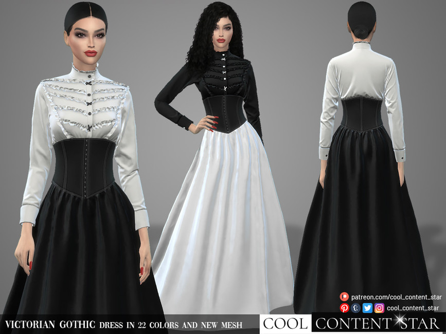 Victorian Gothic Dress - The Sims 4 Catalog