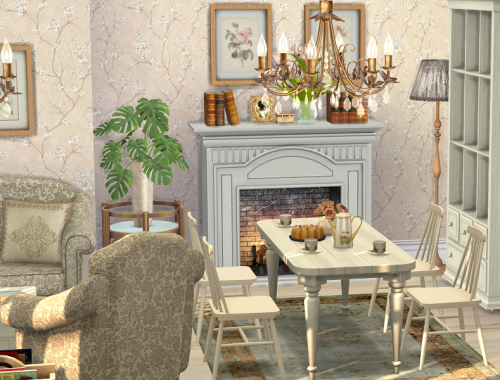 Vintage Living and Dining Room  // CC needed