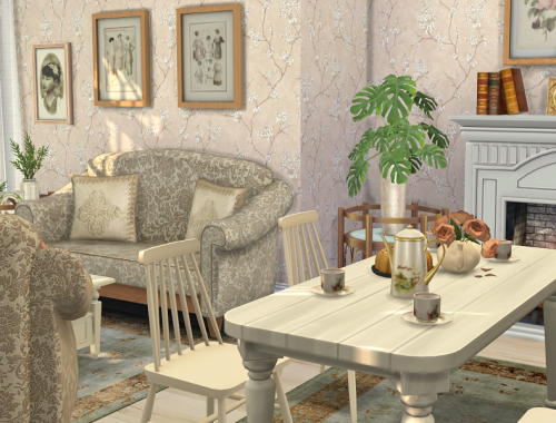 Vintage Living and Dining Room  // CC needed