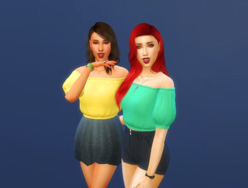 VV Off-Shoulder Crop Top - Light
