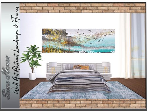 Wall Art Abstract Landscape & Flowers