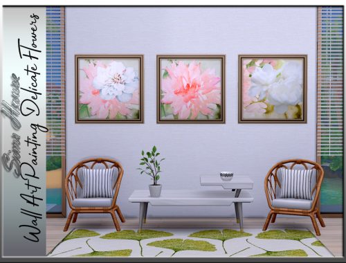 Wall Art Painting Delicate Flowers