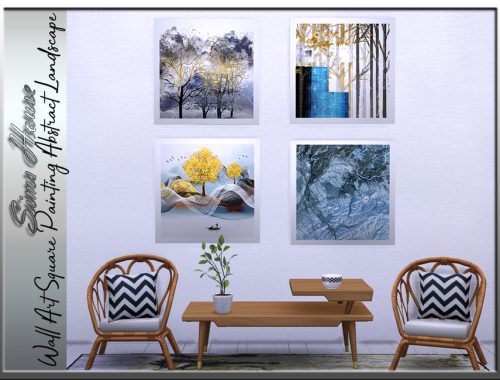 Wall Art Square Painting Abstract Landscape
