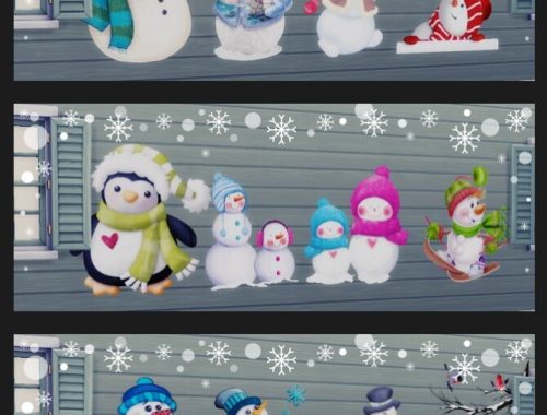 Wall Deco Snowmen 2020 at Annett’s Sims 4 Welt