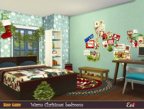 Warm Christmas Bedroom