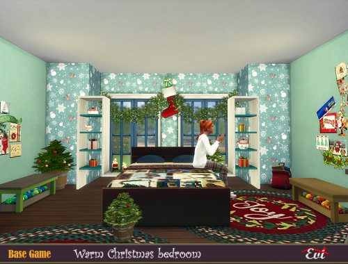 Warm Christmas Bedroom