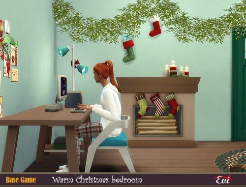 Warm Christmas Bedroom