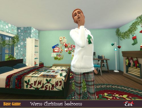 Warm Christmas Bedroom