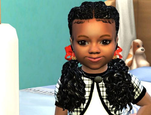 Wavy Goddess Pigtails - Toddler Base Compatible