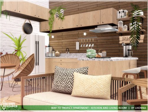 Way To Tropics Apartment - Kitchen & Living