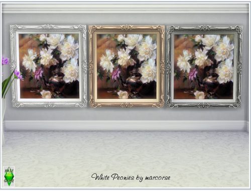 White Peonies - Painting by marcorse
