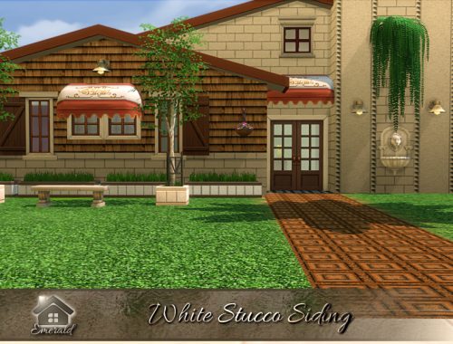 White Stucco Siding