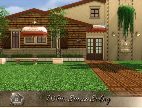 White Stucco Siding