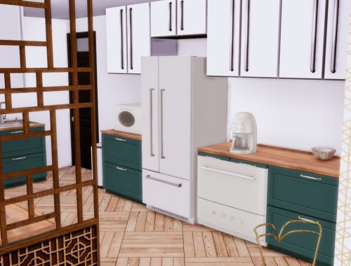 White Wine Art Deco Kitchen- Only TSR CC