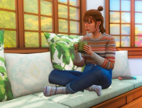 Window Seat Pose Pack at Katverse