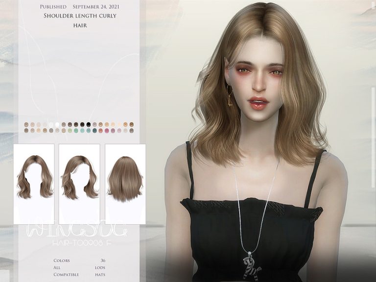 WINGS-TO0924-Shoulder length curly hair - The Sims 4 Catalog