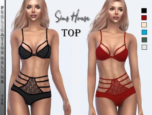Women's briefs with stripes and lace
