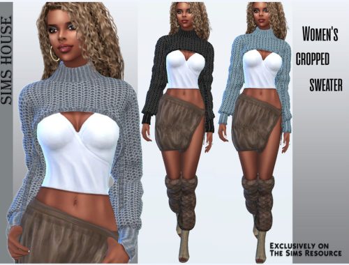 Women's cropped sweater