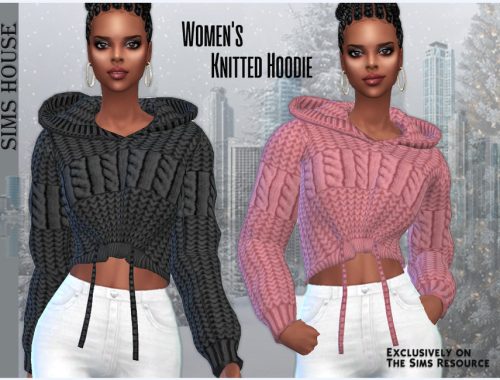 Women's Knitted Hoodie