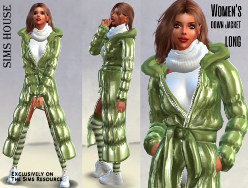 Women's long down jacket
