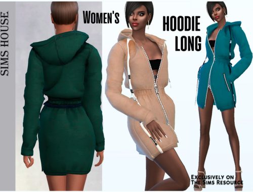 Women's long hoodie