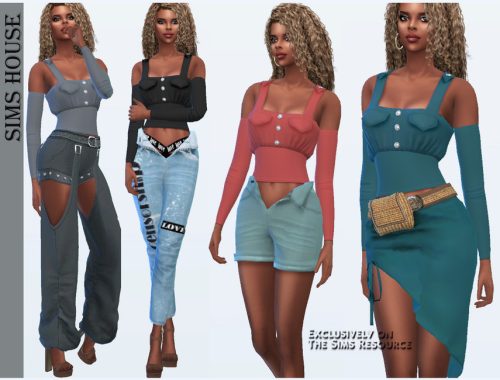 Women's top with detachable sleeves