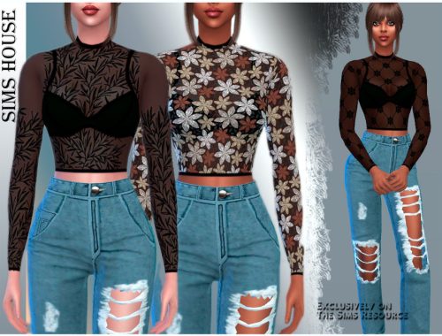 Women's translucent top