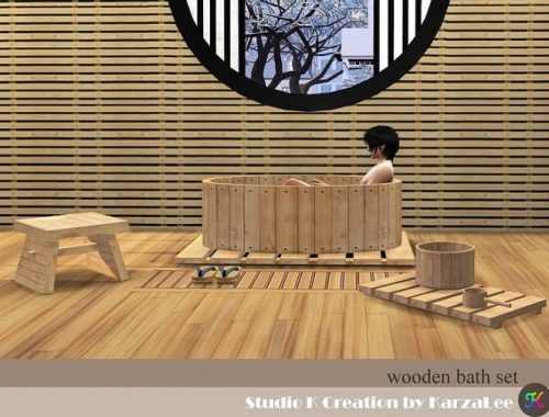 Wooden bath set at Studio K-Creation