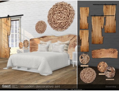 Wooden decorative set