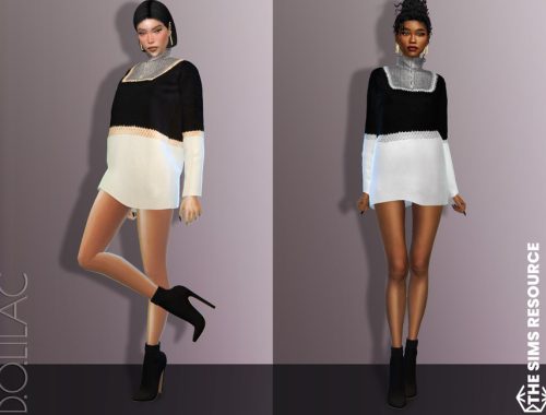 Wool-Cashmere Zip-Up Sweater Dress DO627