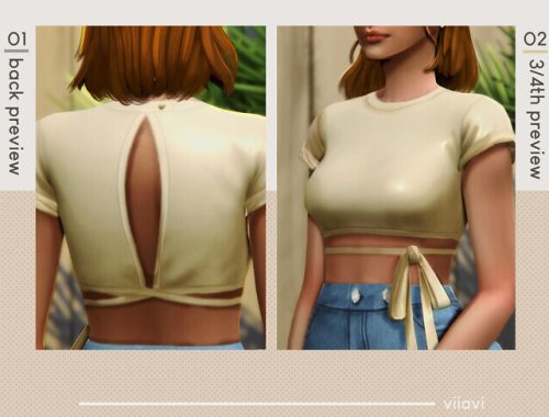Wrapped crop top at Viiavi