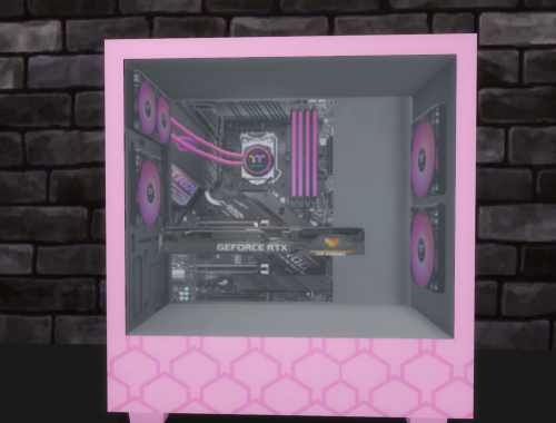 Pink gaming set up