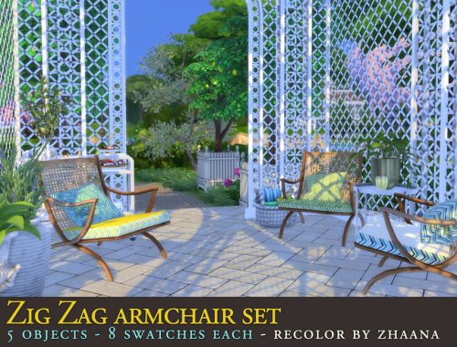 Zig Zag Armchair Set