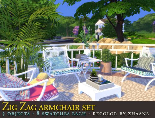 Zig Zag Armchair Set