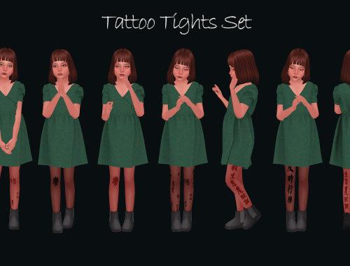 Tattoo Tights Set Child