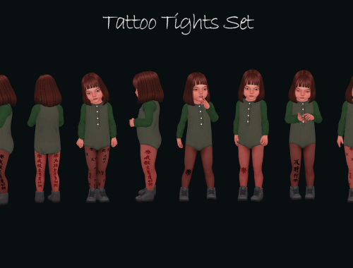 Tattoo Tights Set Toddler
