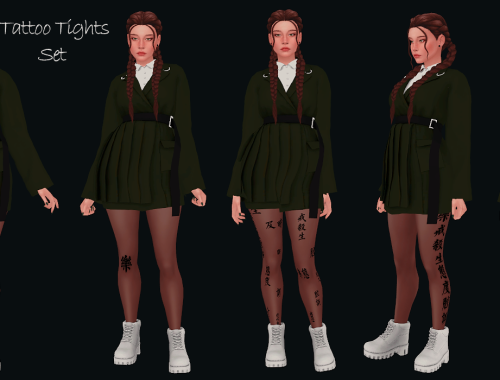 Tattoo Tights Set Adult
