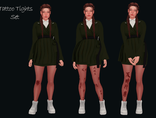 Tattoo Tights Set Adult