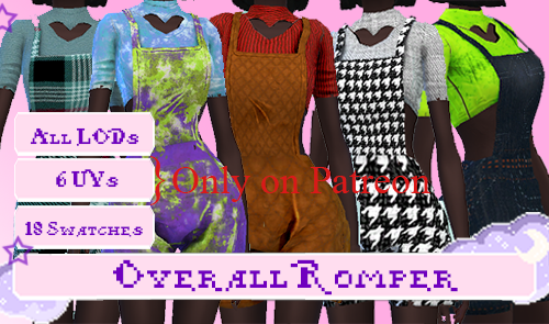 Overall Romper with heart