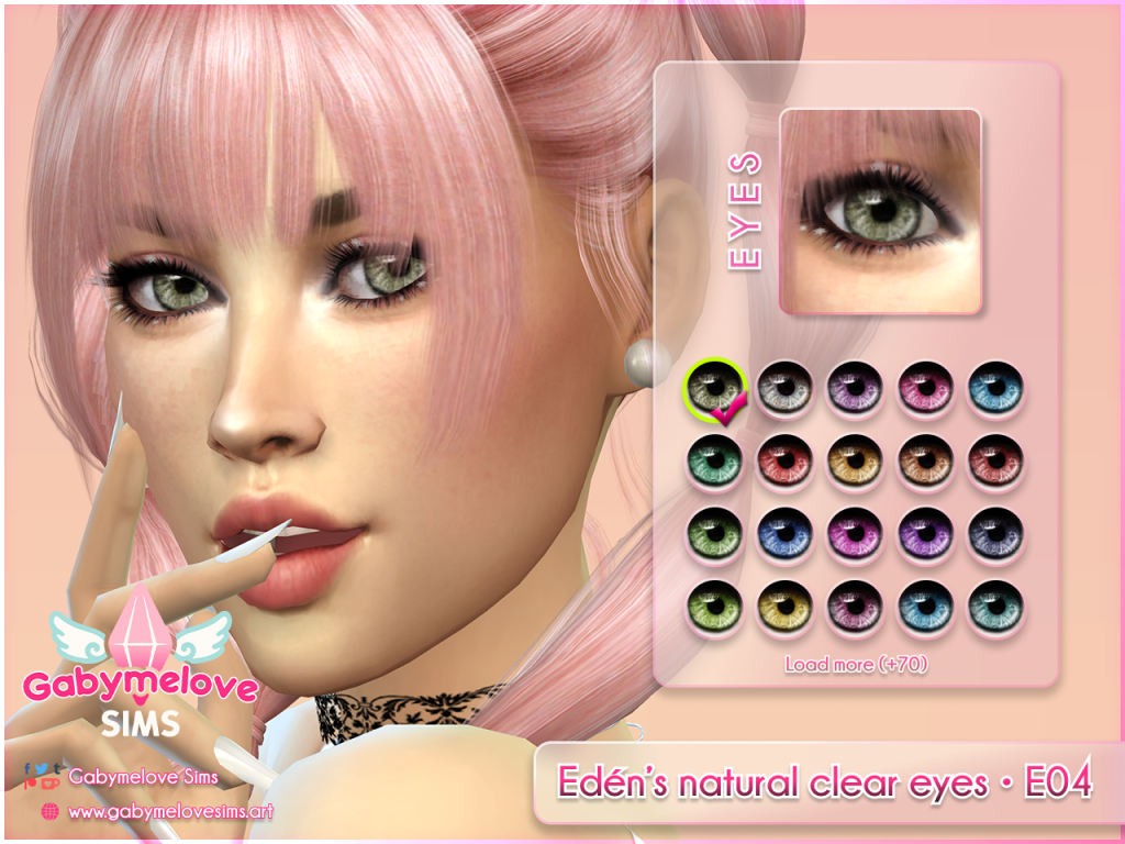 Edén's natural clear eyes • E04 - The Sims 4 Catalog