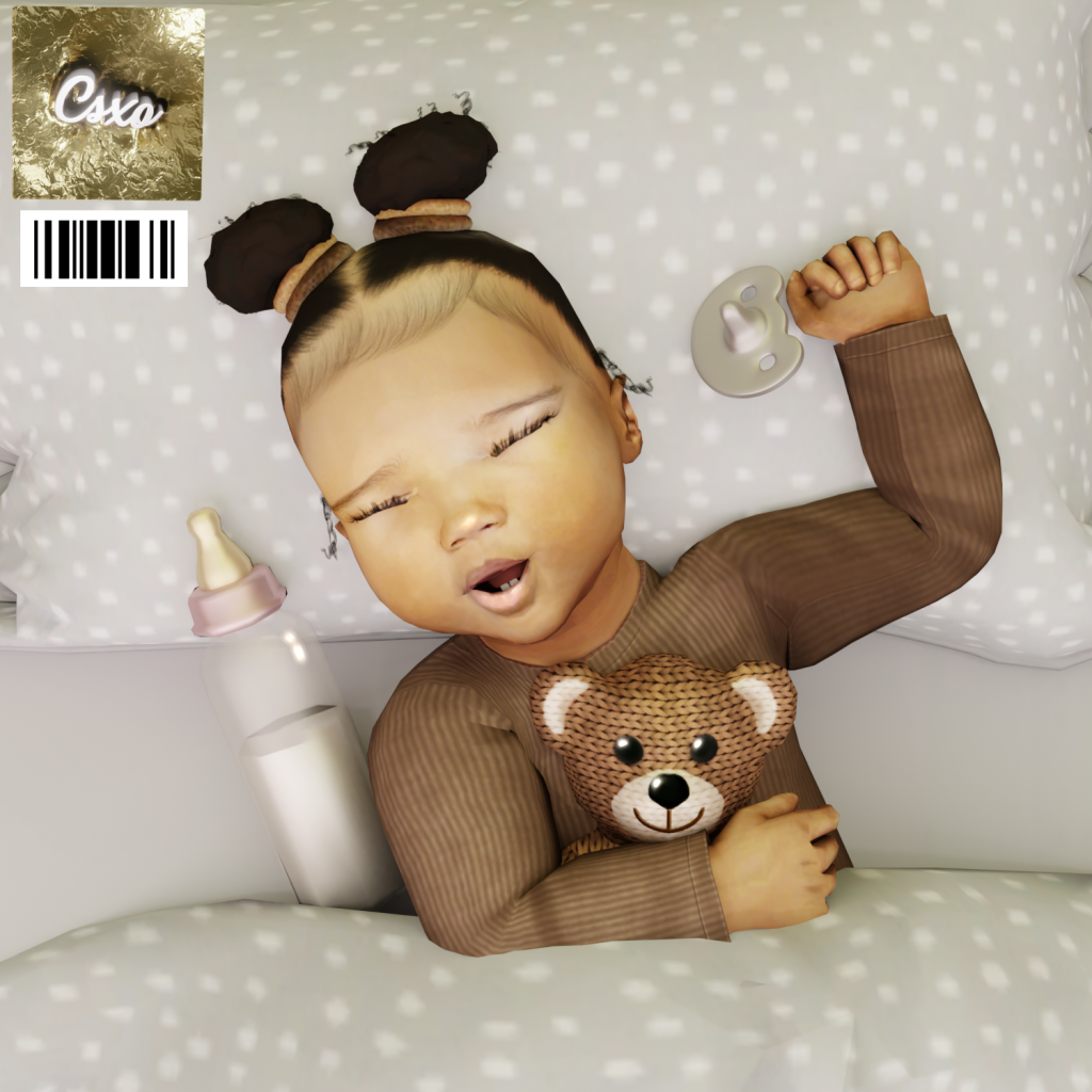 Laya Buns Infant Hair - The Sims 4 Catalog