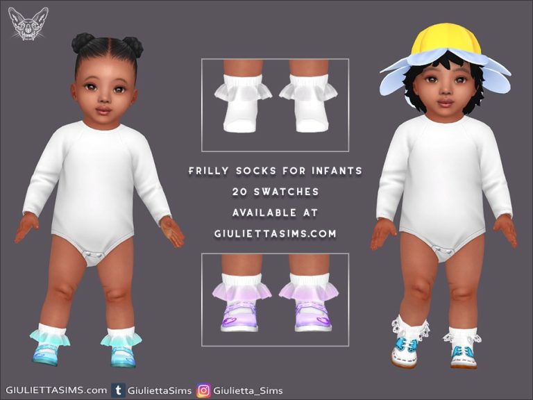 High Frilly Socks For Infants - The Sims 4 Catalog